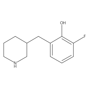 2-Fluoro-6-[(piperidin-3-yl)methyl]phenol Structure