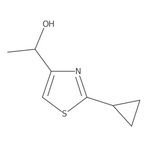1-(2-Cyclopropyl-1,3-thiazol-4-yl)ethan-1-ol Structure