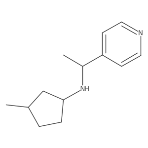 3-Methyl-N-[1-(pyridin-4-yl)ethyl]cyclopentan-1-amine结构式