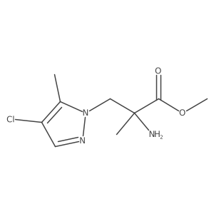 methyl 2-amino-3-(4-chloro-5-methyl-1H-pyrazol-1-yl)-2-methylpropanoate Structure