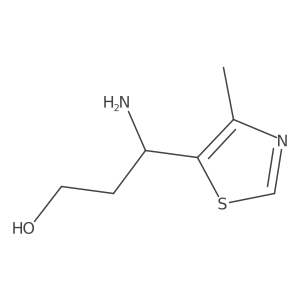 (3S)-3-Amino-3-(4-methyl-1,3-thiazol-5-yl)propan-1-ol Structure