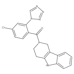 [4-chloro-2-(1H-tetrazol-1-yl)phenyl](1,3,4,5-tetrahydro-2H-pyrido[4,3-b]indol-2-yl)methanone Structure