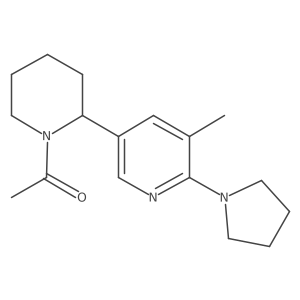 1-[2-(5-methyl-6-pyrrolidin-1-yl-3-pyridyl)-1-piperidyl]ethanone结构式