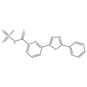 N-(Methylsulfonyl)-6-[2-(3-pyridinyl)-5-thiazolyl]-2-pyridinecarboxamide Structure