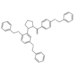 [4-(benzyloxy)phenyl][(1S,2R)-2-[2,5-bis(benzyloxy)phenyl]cyclopentyl]methanone结构式