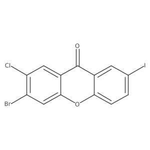 3-Bromo-2-chloro-7-iodo-9h-xanthen-9-one Structure
