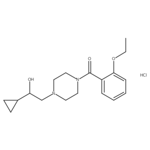 (4-(2-Cyclopropyl-2-hydroxyethyl)piperazin-1-yl)(2-ethoxyphenyl)methanone hydrochloride结构式