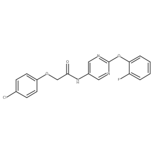 2-(4-chlorophenoxy)-N-[2-(2-fluorophenoxy)pyrimidin-5-yl]acetamide结构式