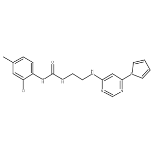1-(2-((6-(1H-pyrrol-1-yl)pyrimidin-4-yl)amino)ethyl)-3-(2-chloro-4-methylphenyl)urea Structure