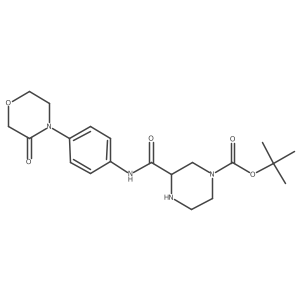 Tert-butyl 3-[[4-(3-oxomorpholin-4-yl)phenyl]carbamoyl]piperazine-1-carboxylate结构式