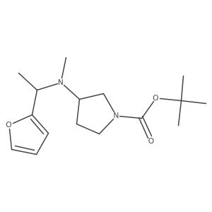 tert-Butyl 3-((1-(furan-2-yl)ethyl)(methyl)amino)pyrrolidine-1-carboxylate结构式