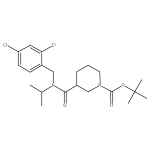 tert-Butyl 3-((2,4-dichlorobenzyl)(isopropyl)carbamoyl)piperidine-1-carboxylate Structure