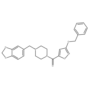(4-(Benzo[d][1,3]dioxol-5-ylmethyl)piperazin-1-yl)(3-(benzyloxy)isoxazol-5-yl)methanone结构式