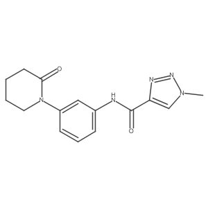 1-methyl-N-(3-(2-oxopiperidin-1-yl)phenyl)-1H-1,2,3-triazole-4-carboxamide Structure