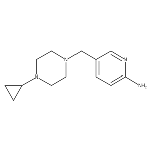 5-[(4-Cyclopropylpiperazin-1-yl)methyl]pyridin-2-amine结构式