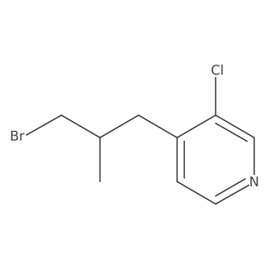4-(3-Bromo-2-methylpropyl)-3-chloropyridine Structure