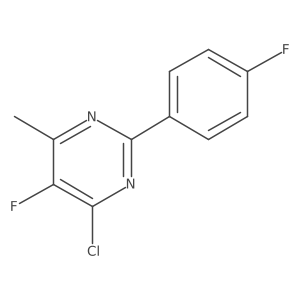 4-Chloro-5-fluoro-2-(4-fluorophenyl)-6-methylpyrimidine Structure