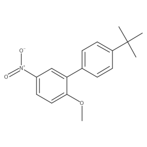 4'-(tert-Butyl)-2-methoxy-5-nitro-1,1'-biphenyl Structure