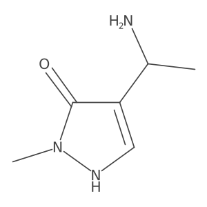 4-(1-aminoethyl)-1-methyl-1H-pyrazol-5-ol Structure