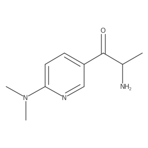 2-Amino-1-[6-(dimethylamino)pyridin-3-yl]propan-1-one结构式