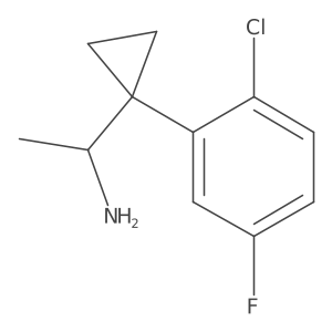 1-[1-(2-Chloro-5-fluorophenyl)cyclopropyl]ethan-1-amine结构式