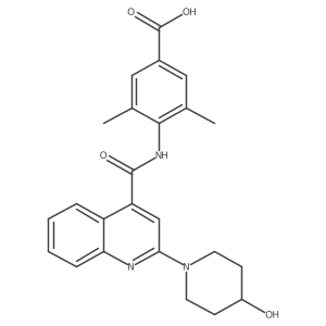 4-[[2-(4-Hydroxy-1-Piperidyl)Quinoline-4-carbonyl]amino]-3,5-dimethyl-benzoic acid Structure