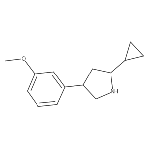 2-Cyclopropyl-4-(3-methoxyphenyl)pyrrolidine Structure