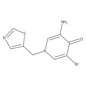 3-Amino-5-bromo-1-[(1,3-thiazol-5-yl)methyl]-1,4-dihydropyridin-4-one Structure