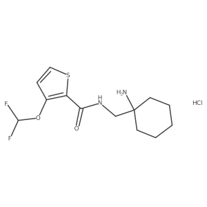 N-[(1-Aminocyclohexyl)methyl]-3-(difluoromethoxy)thiophene-2-carboxamide;hydrochloride Structure