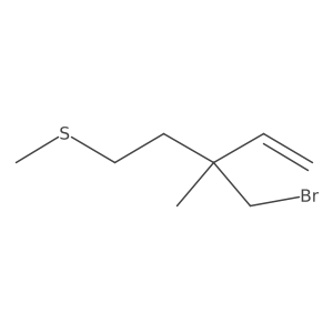 3-(Bromomethyl)-3-methyl-5-(methylsulfanyl)pent-1-ene结构式