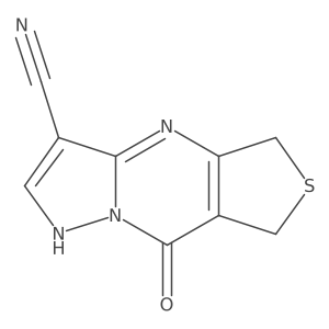 2-Oxo-5-thia-1,8,12-triazatricyclo[7.3.0.0,3,7]dodeca-3(7),9,11-triene-10-carbonitrile结构式