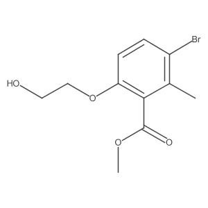 Methyl 3-bromo-6-(2-hydroxyethoxy)-2-methylbenzoate结构式