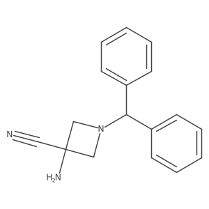 3-Amino-1-benzhydryl-azetidine-3-carbonitrile结构式