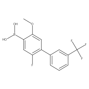 (2-Fluoro-5-methoxy-3'-(trifluoromethyl)-[1,1'-biphenyl]-4-yl)boronic acid Structure