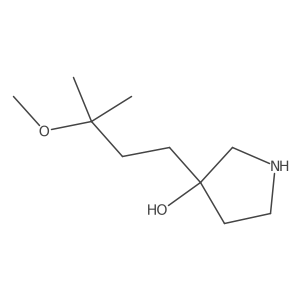 3-(3-Methoxy-3-methylbutyl)pyrrolidin-3-ol Structure