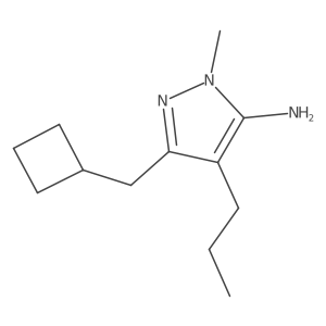 3-(cyclobutylmethyl)-1-methyl-4-propyl-1H-pyrazol-5-amine Structure