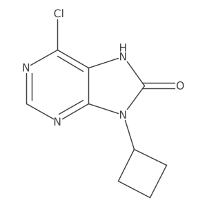 6-Chloro-9-cyclobutyl-7H-purin-8(9H)-one Structure