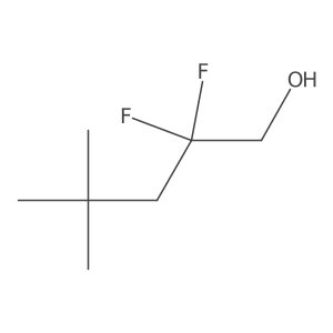 2,2-Difluoro-4,4-dimethylpentan-1-ol结构式