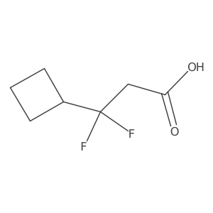 3-Cyclobutyl-3,3-difluoropropanoic acid结构式