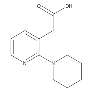 2-[2-(Piperidin-1-yl)pyridin-3-yl]acetic acid Structure