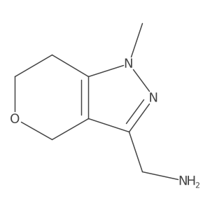 (1-Methyl-1,4,6,7-tetrahydropyrano[4,3-c]pyrazol-3-yl)methanamine结构式