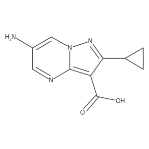 6-Amino-2-cyclopropylpyrazolo[1,5-a]pyrimidine-3-carboxylic acid结构式