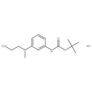 Tert-butyl 6-((2-aminoethyl)(methyl)amino)pyridin-2-ylcarbamate hydrochloride Structure