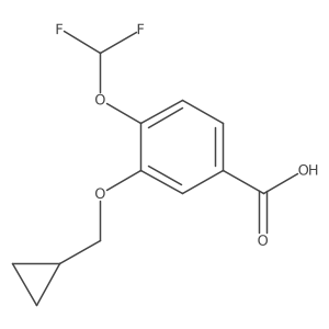 3-Cyclopropylmethoxy-4-difluoromethoxybenzoic-d4 Acid Structure