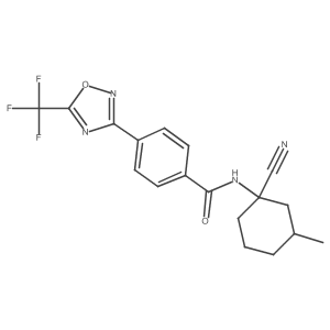 N-(1-cyano-3-methylcyclohexyl)-4-[5-(trifluoromethyl)-1,2,4-oxadiazol-3-yl]benzamide Structure