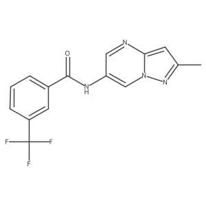 N-(2-methylpyrazolo[1,5-a]pyrimidin-6-yl)-3-(trifluoromethyl)benzamide结构式