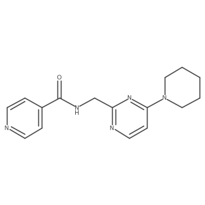 N-((4-(piperidin-1-yl)pyrimidin-2-yl)methyl)isonicotinamide结构式