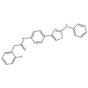 2-(2-fluorophenyl)-N-(4-(2-(pyridin-3-ylamino)thiazol-4-yl)phenyl)acetamide Structure