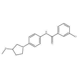 3-Chloro-N-[4-(3-methoxypyrrolidin-1-YL)phenyl]benzamide Structure