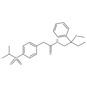 2-(4-(isopropylsulfonyl)phenyl)-N-(2-methoxy-2-phenylbutyl)acetamide结构式